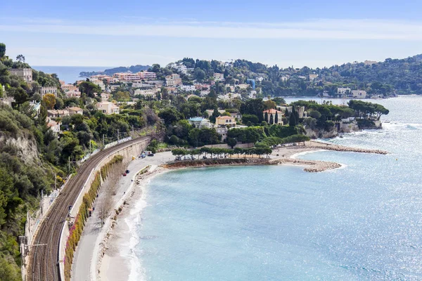 Villefranche Sur Mer Francia Marzo 2018 Una Vista Sulla Pittoresca — Foto Stock