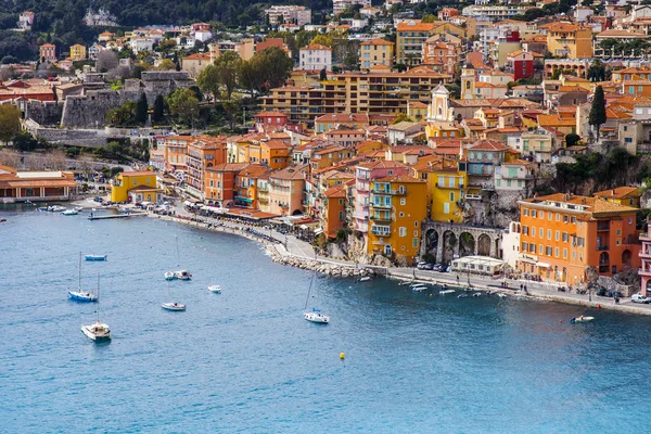 Villefranche Sur Mer France Março 2018 Uma Vista Uma Baía — Fotografia de Stock