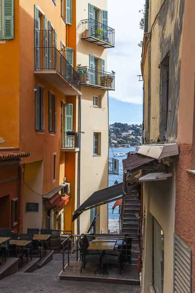 Villefranche Sur Mer France Março 2018 Vista Urbana Pitoresca Rua — Fotografia de Stock