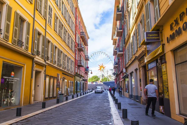 Nice Francia Marzo 2018 Edifici Tipici Stile Provenzale Formano Uno — Foto Stock