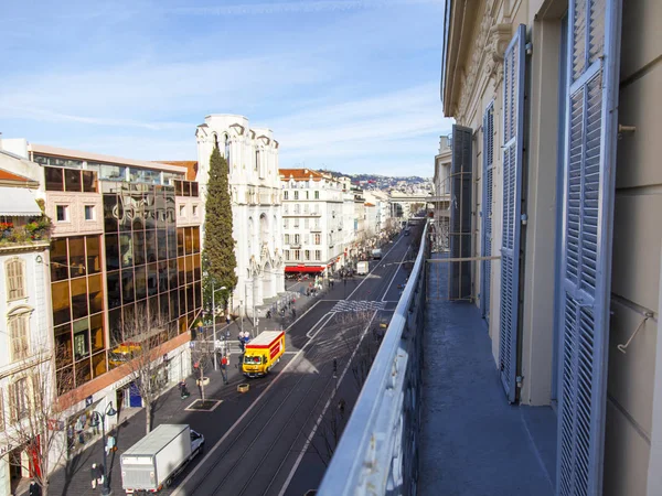 Nice Frankrijk Maart 2018 Avenue Jean Medecin Die Het Kenmerk — Stockfoto