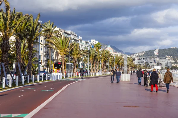 Nice Frankrijk Maart 2018 Een Weergave Van Historische Promenade Des — Stockfoto