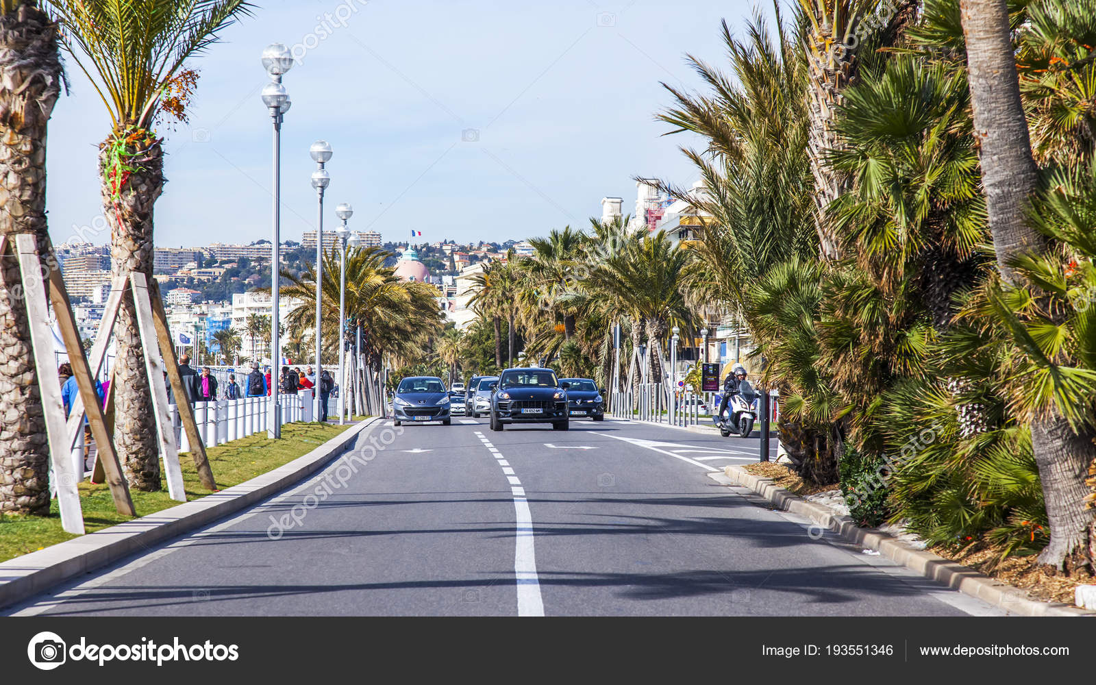 Nice France Mars 2018 Une Vue Historique Promenade Des