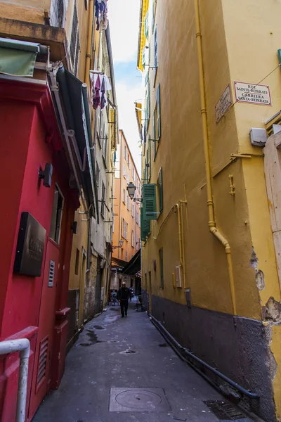 Nice Frankrijk Maart 2018 Uzkaya Straat Met Huizen Provençaalse Stijl — Stockfoto