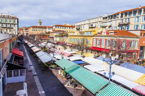 Nice Francia Marzo 2018 Noto Mercato Cours Saleya Nella Città — Foto Stock