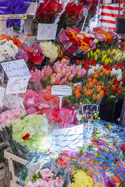 Nice France Mars 2018 Différents Syndicats Fleurs Fines Sont Vente — Photo