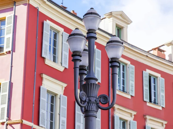 Nice France France March 2018 Beautiful Stylish Lamp Decorates Street — Stock Photo, Image