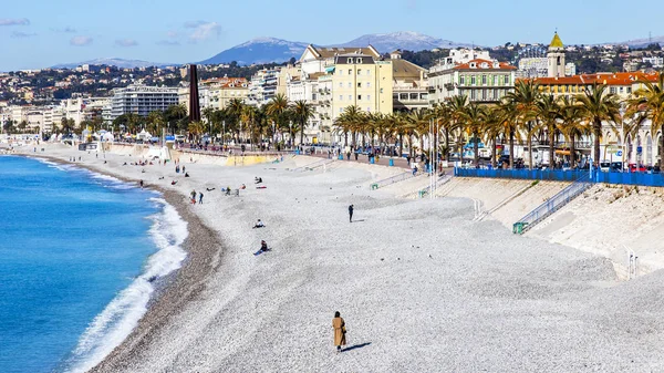Nice France March 2018 View Hill Shato Promenade Des Anglais — Stock Photo, Image