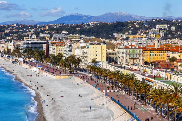 Nice France Mars 2018 Une Vue Hill Shato Sur Promenade — Photo