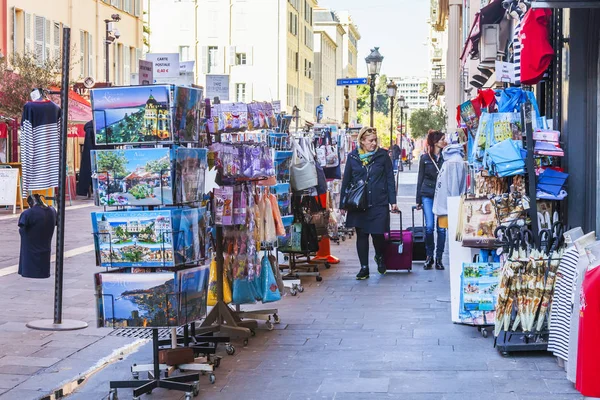 Nice France Mars 2018 Vitrines Avec Souvenirs Typiques Provence Sur — Photo