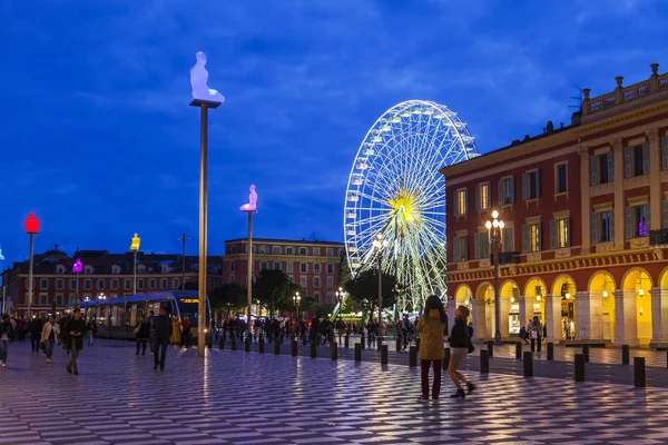 Nice France Mars 2018 Les Gens Marchent Sur Place Massena — Photo