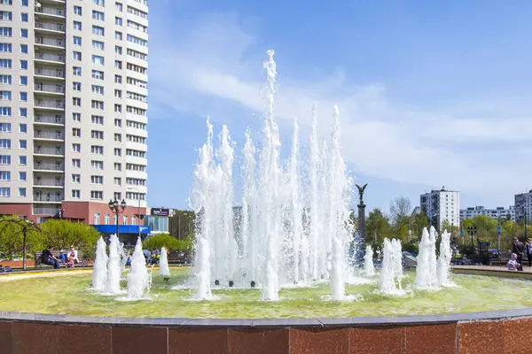 Pushkino Russland Mai 2018 Der Brunnen Zentralen Teil Der Stadt — Stockfoto