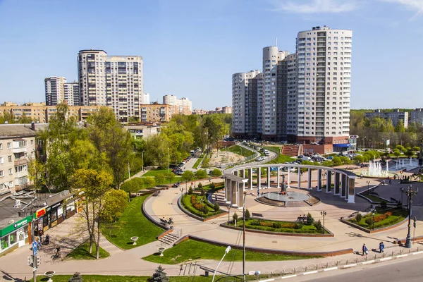 Pushkino Rusia Mayo 2018 Una Vista Urbana Desde Punto Alto —  Fotos de Stock