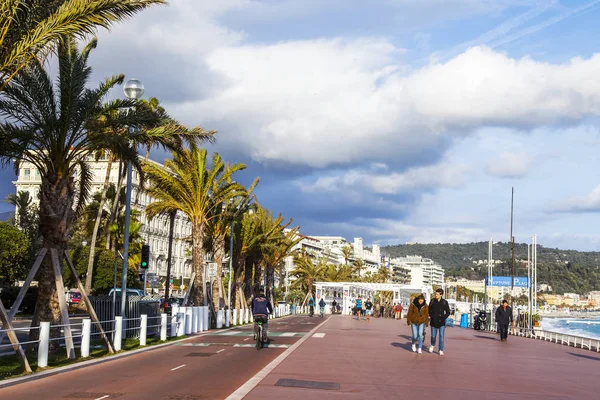 Nice France March 2018 Promenade Des Anglais One Principal Thoroughfares — Stock Photo, Image