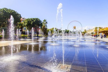 Güzel, Fransa, 6 Mart 2018. La güzel uçak Çeşmesi mesire du Paillon park