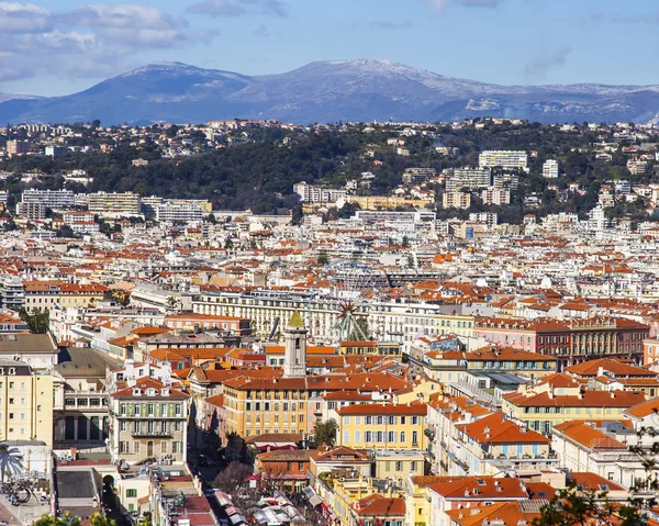 Nice Frankrijk Maart 2018 Rode Daken Van Oude Stad Uitzicht — Stockfoto