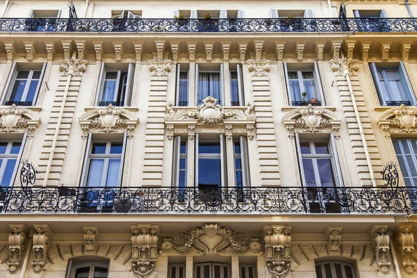 Nice France March 2018 Sun Lights Facade Beautiful House Downtown — Stock Photo, Image