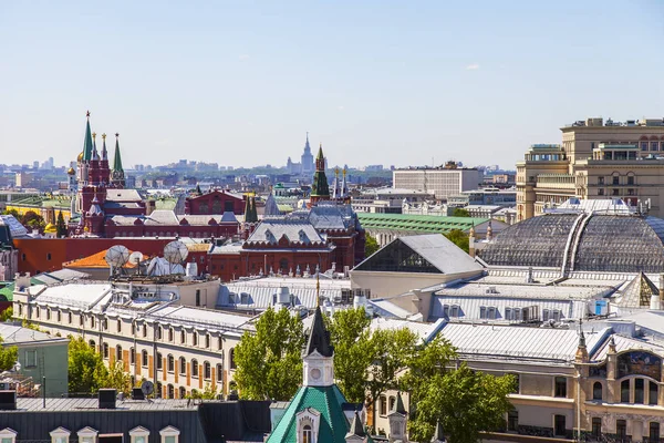 Moskva Rusko Května 2018 Malebné Město Střechy Calottes Církví Pohled — Stock fotografie