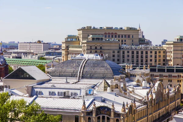 Moscow Rússia Maio 2018 Telhados Pitorescos Cidade Calottes Igrejas Vista — Fotografia de Stock