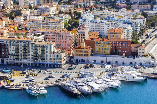 Nice France Mars 2018 Nombreux Yachts Sont Amarrés Dans Port — Photo