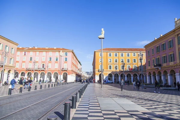 Nice Francia Marzo 2018 Frammento Complesso Architettonico Piazza Massen Centrale — Foto Stock