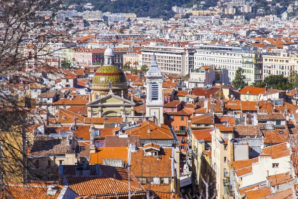 Nice Frankreich März 2018 Rote Dächer Der Altstadt Blick Von — Stockfoto