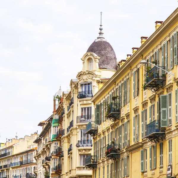 Niza Francia Octubre 2019 Arquitectura Típica Región Provenza Fragmento Fachada — Foto de Stock