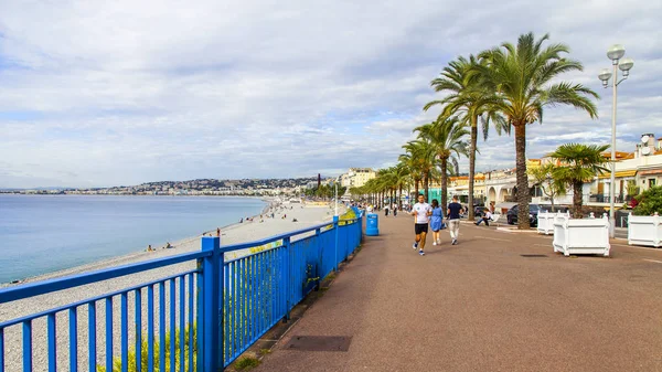Nice France October 2019 Famous Promenade Des Anglais Embankment City — 图库照片