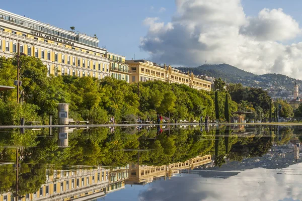 Pěkné Francie Října2019 Malebný Park Paillon Promenáda Tančící Fontána Zdobí — Stock fotografie