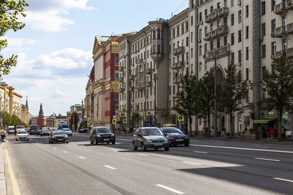 Moscou Russie Août 2019 Tverskaya Est Une Des Principales Rues — Photo