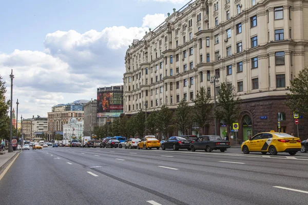 Moscou Russie Août 2019 Tverskaya Est Une Des Principales Rues — Photo