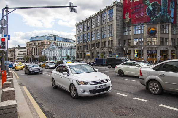 Moscú Rusia Agosto 2019 Tverskaya Una Las Calles Principales Capital —  Fotos de Stock