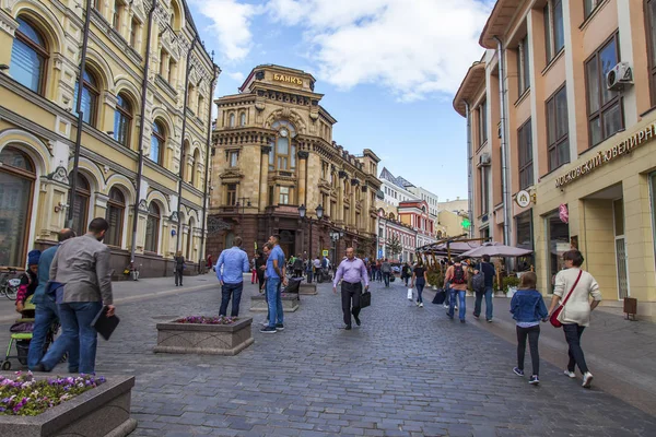 Moskou Rusland Augustus 2019 Kuzneckiy Meest Typische Moskouse Straten Met — Stockfoto