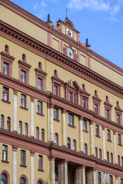 Moscow Russia August 2019 Fragment Architectural Ensemble Historical Lubianka Square — Stock Photo, Image