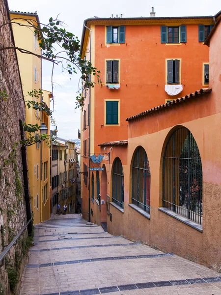 Niza Francia Octubre 2019 Vista Ciudad Pintoresca Calle Casco Antiguo — Foto de Stock