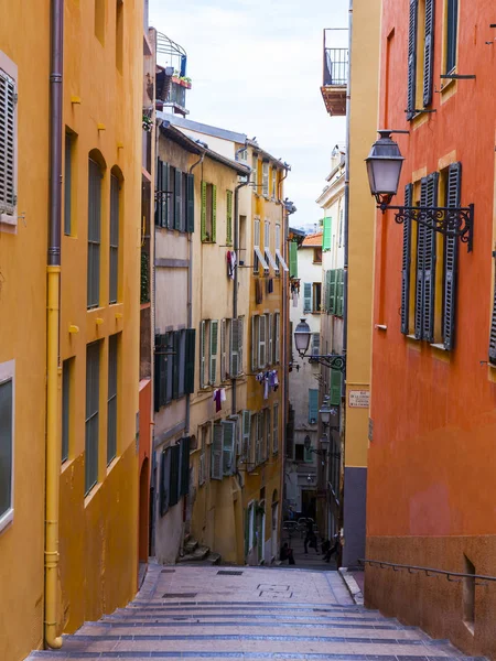 Nice France October 2019 City View Picturesque Street Old Town — Stock Photo, Image