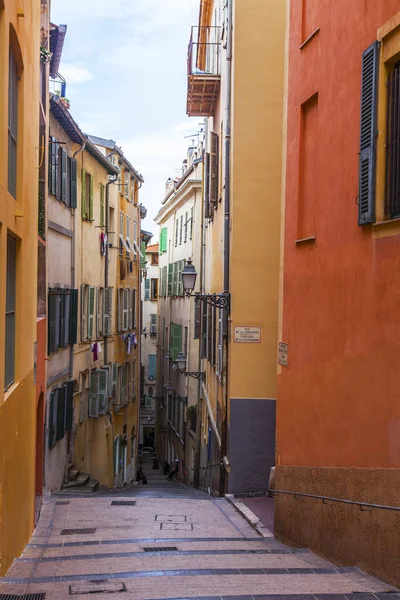 Nizza Ranska Lokakuuta 2019 Kaupunkinäkymä Picturesque Katu Vanhassa Kaupungissa — kuvapankkivalokuva