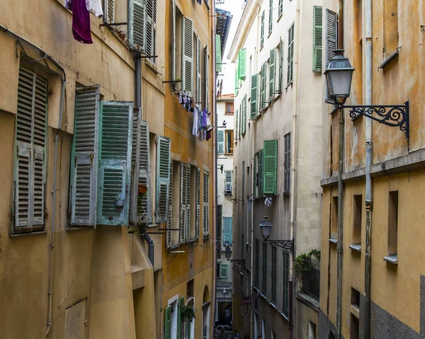 Nice France October 2019 Fragment Architectural Ensemble Street Old Town — Stock Photo, Image