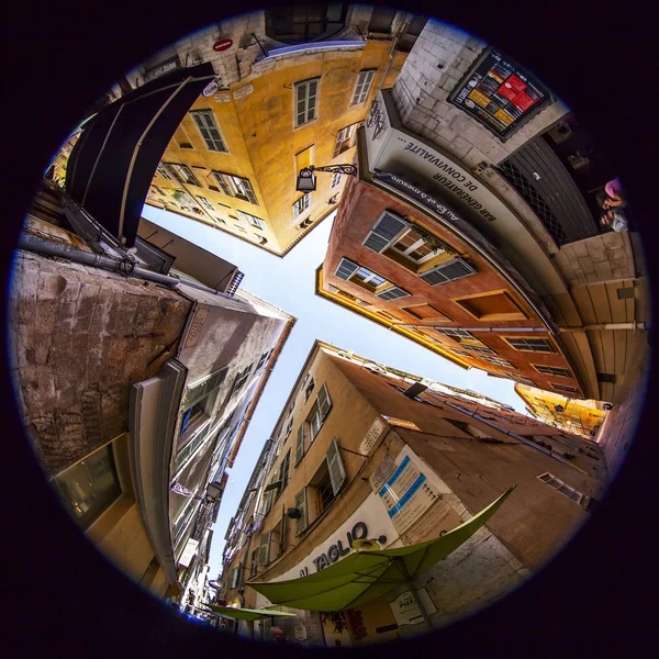 Nice France October 2019 Picturesque Street Old Town Blue Sky — ストック写真