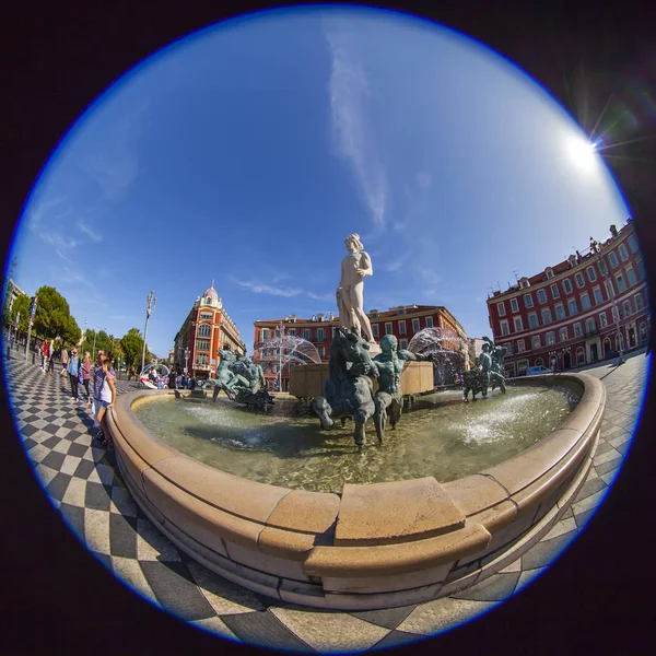 Güzel Fransa Ekim 2019 Şehrin Merkez Meydanı Place Massena Nın — Stok fotoğraf