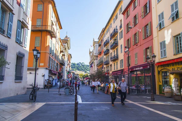 Nice Frankrike Oktober 2019 Vacker Utsikt Över Staden Pittoreska Gatan — Stockfoto