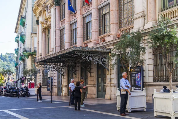 Nice France October 2019 Facade City Opera House Building Architectural — Stock Photo, Image