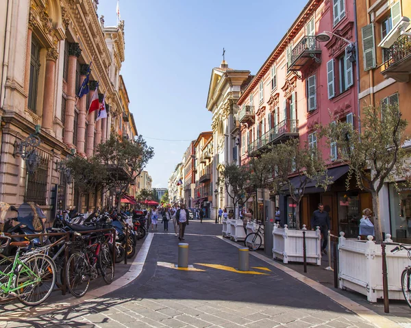 Nice Frankrijk Oktober 2019 Prachtig Uitzicht Stad Schilderachtige Straat Het — Stockfoto