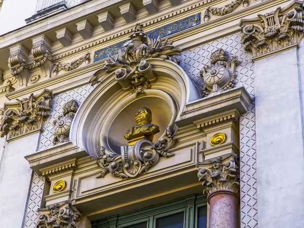 Nice Frankreich Oktober 2019 Fassade Des Städtischen Opernhauses Architektonisches Fragment — Stockfoto