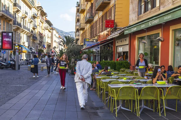 Nice França Outubro 2019 Bela Vista Cidade Rua Pitoresca Área — Fotografia de Stock