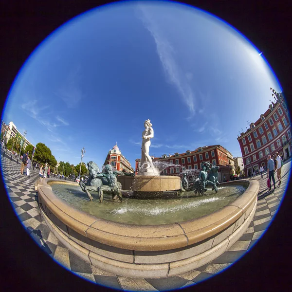 Güzel Fransa Ekim 2019 Şehrin Merkez Meydanı Place Massena Nın — Stok fotoğraf