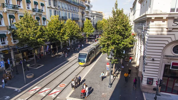 Niza Francia Octubre 2019 Calle Central Ciudad Una Las Principales — Foto de Stock