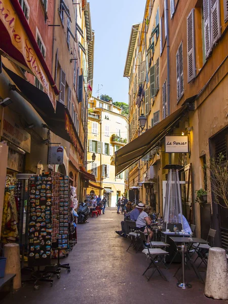 Nice France October 2019 Beautiful Picturesque Street Old Town Architectural — Stock Photo, Image