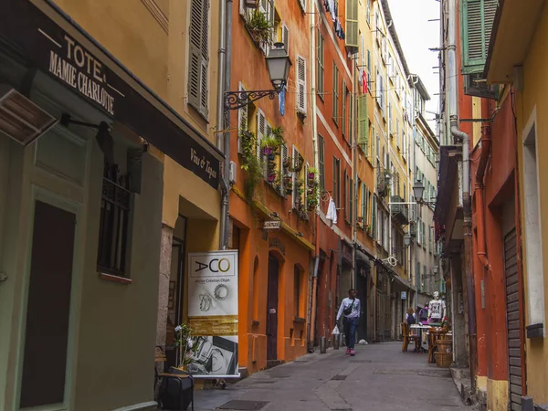 Niza Francia Octubre 2019 Fragmento Del Conjunto Arquitectónico Calle Casco —  Fotos de Stock