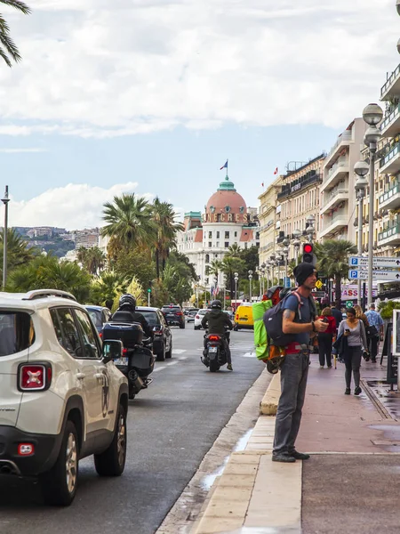 Niza Francia Octubre 2019 Vista Urbana Promenade Des Anglais Conjunto — Foto de Stock